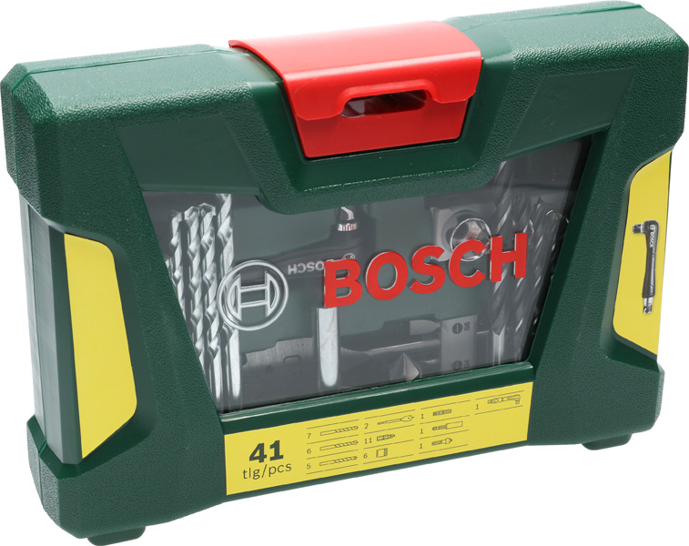 41-teiliges V-Line Bohrer- und Bit-Set mit Winkelschraube Produktbild img2 L