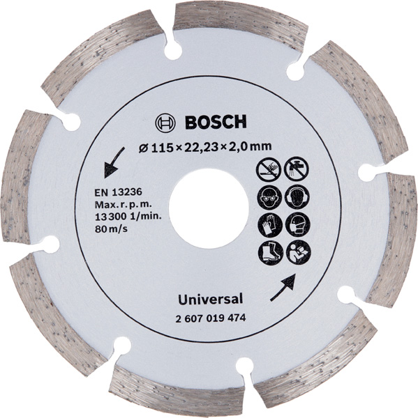 Diamanttrennscheibe für Baumaterial, Durchmesser: 115 mm Produktbild img1 L