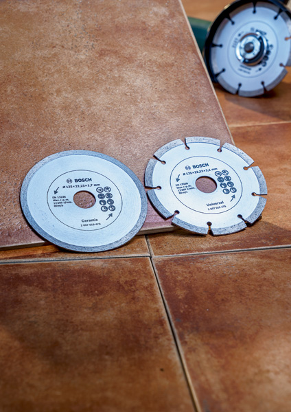 Diamanttrennscheibe für Fliesen und Baumaterial, Durchmesser: 115 mm, 2er-Pack Produktbild img5 L