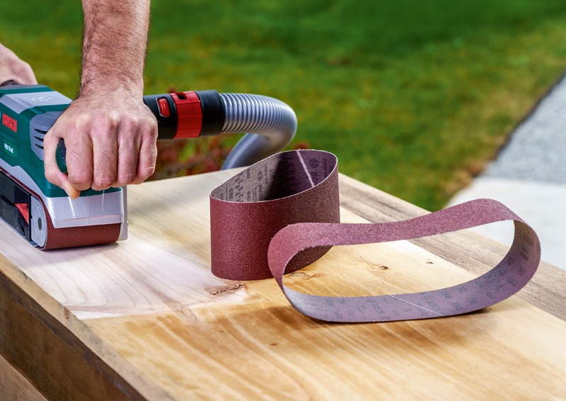 Schleifband-Set für Bandschleifer, 9-teilig, 75 x 533 mm, Körnung 60, 80, 100 Produktbild img4 L