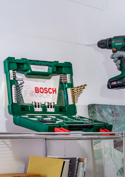 V-Line TiN-Bohrer- und Bit-Set, 91-teilig, Ratschen-Schraubendreher, Magnetstab Produktbild img5 L