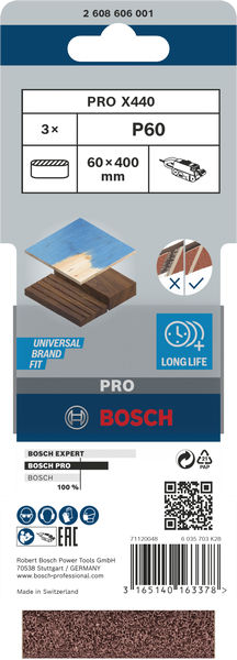PRO X440 Schleifband, 60&nbsp;x&nbsp;400 mm, 60, 3-tlg. Produktbild img2 L
