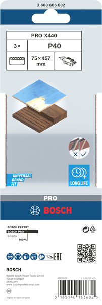 PRO X440 Schleifband, 75&nbsp;x&nbsp;457&nbsp;mm, G40, 3-tlg. Produktbild img2 L