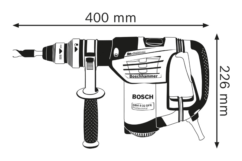 Bohrhammer mit SDS plus GBH 4-32 DFR, Schnellwechselbohrfutter, Handwerkerkoffer Produktbild img3 L