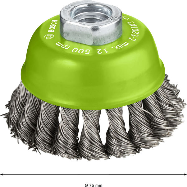 PRO Stainless Steel heavy Topfbürste, 75 x 0,5&nbsp;mm, Gewinde Produktbild img4 L