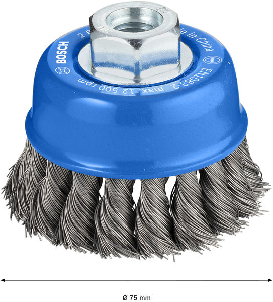 PRO&nbsp;Metal heavy Topfbürste, 75 x 0,35&nbsp;mm, Gewinde Produktbild img4 L