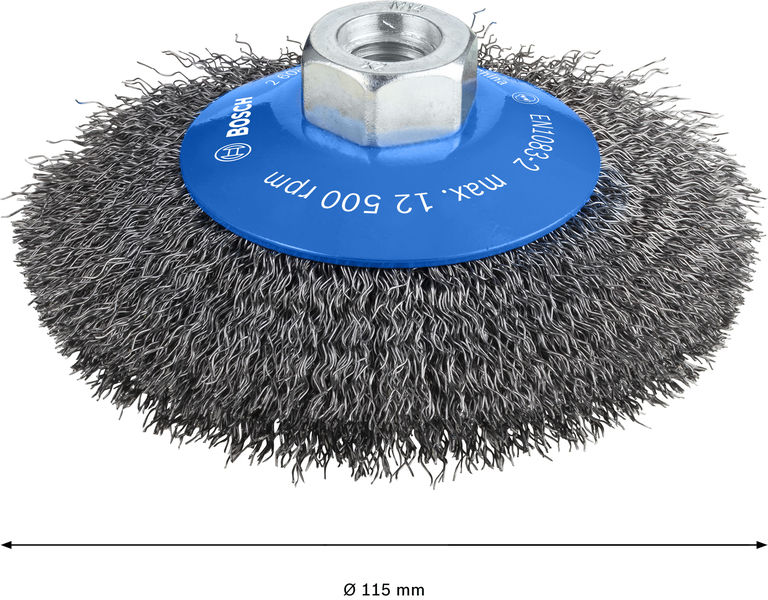 PRO&nbsp;Metal clean Kegelbürste, 115 x 0,3&nbsp;mm, Gewinde Produktbild img4 L