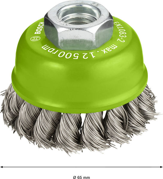PRO Stainless Steel heavy Topfbürste, 65 x 0,35 mm, Gewinde Produktbild img4 L