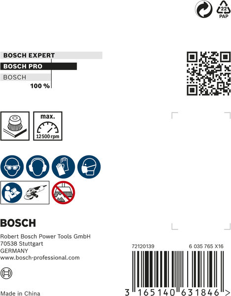 PRO Stainless Steel heavy Topfbürste, 65 x 0,35 mm, Gewinde Produktbild img3 L