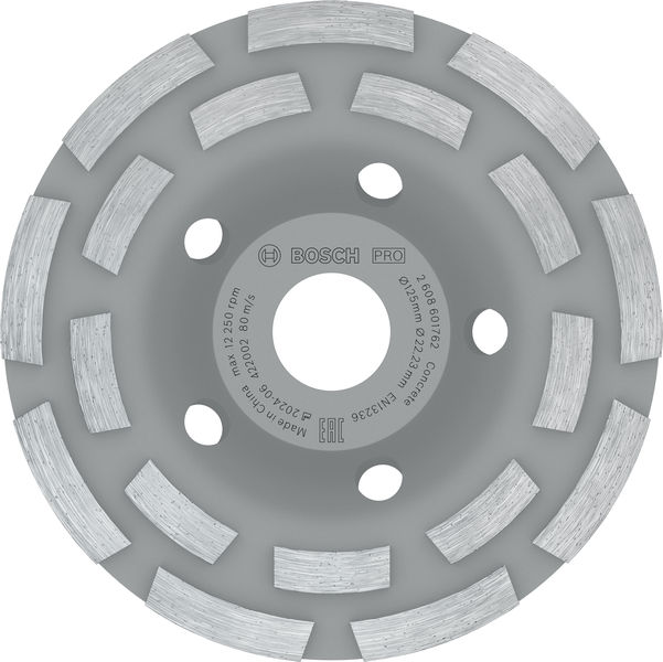 PRO Concrete Topfscheibe, 50&nbsp;x&nbsp;125&nbsp;mm, 22,23&nbsp;mm, 2-reihig Produktbild img1 L