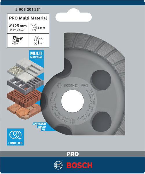 PRO&nbsp;Multi Material Topfscheibe, 5 x 125 x 22,23&nbsp;mm Produktbild img2 L