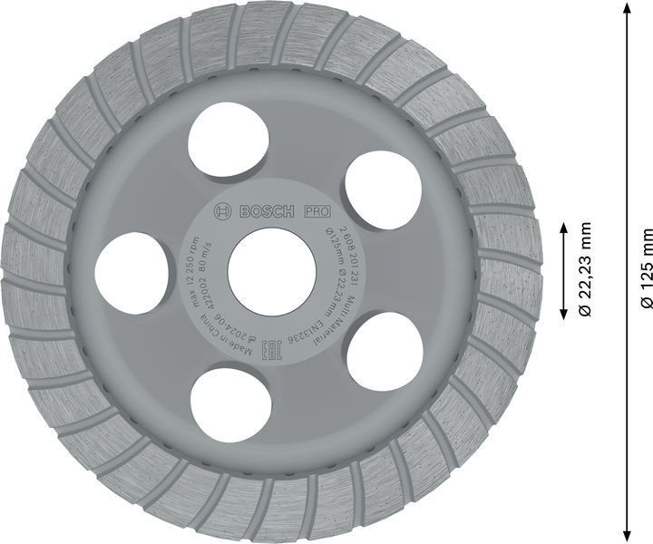 PRO&nbsp;Multi Material Topfscheibe, 5 x 125 x 22,23&nbsp;mm Produktbild img4 L