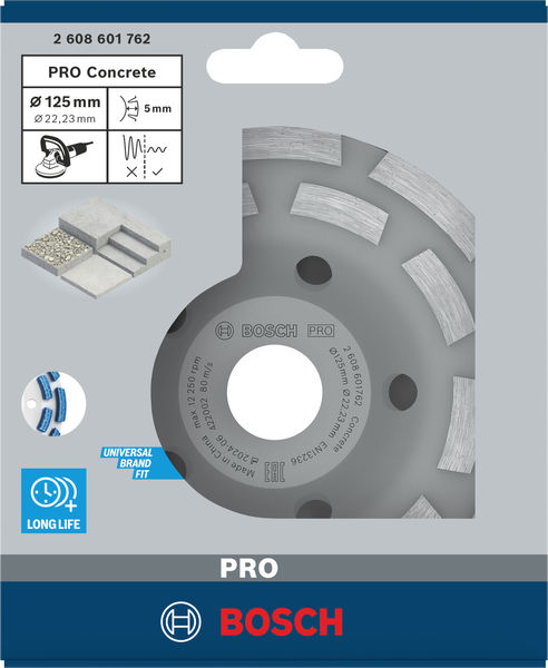 PRO Concrete Topfscheibe, 50&nbsp;x&nbsp;125&nbsp;mm, 22,23&nbsp;mm, 2-reihig Produktbild img2 L