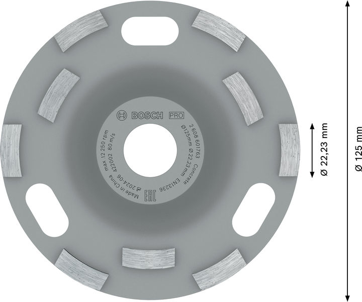 PRO Concrete Topfscheibe, 50&nbsp;x&nbsp;125&nbsp;mm, 22,23&nbsp;mm Produktbild img4 L
