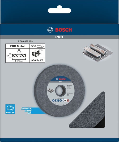 PRO Metal Schleifscheibe, 175 x 25 x 32 mm, G36 Produktbild img2 L