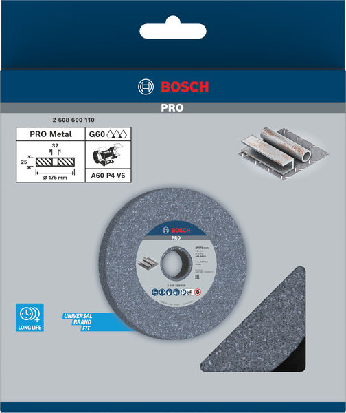 PRO Metal Schleifscheibe, 175 x 25 x 32 mm, G60 Produktbild img2 L