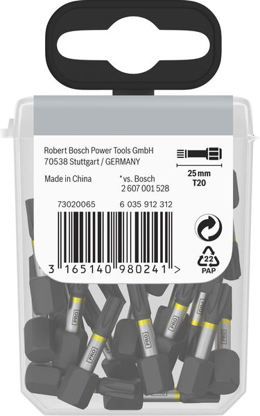 PRO Torx Impact Bit, T20, 25 mm, Display, 10 x 25-tlg. Produktbild img3 L