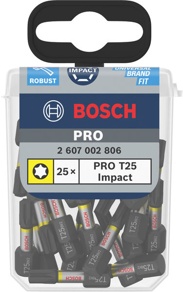 PRO Torx Impact Bit, T25, 25 mm, Display, 10 x 25-tlg Produktbild img2 L