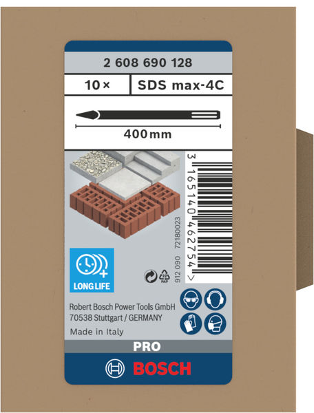 PRO SDS max-4C Spitzmeißel-Set, 400&nbsp;mm, 10-tlg. Produktbild img3 L