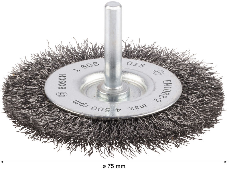 PRO Metal clean Scheibenbürste, gerader Schaft, 75 x 0,2&nbsp;mm Produktbild img4 L