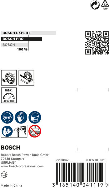 PRO Metal clean Scheibenbürste, gerader Schaft, 75 x 0,2&nbsp;mm Produktbild img3 L
