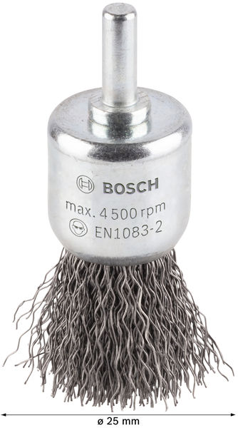PRO Metal clean Topfbürste, zylindrischer Schaft, 25 x 0,3&nbsp;mm Produktbild img4 L