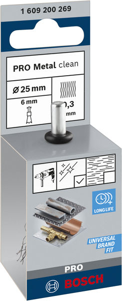 PRO Metal clean Topfbürste, zylindrischer Schaft, 25 x 0,3&nbsp;mm Produktbild img2 L
