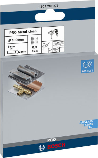 PRO Metal clean Scheibenbürste, zylindrischer Schaft, 100 x 0,3&nbsp;mm Produktbild img2 L