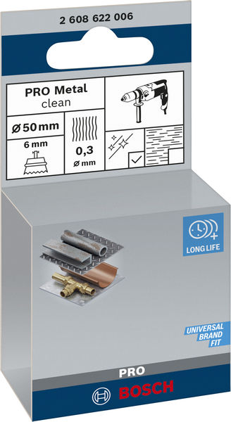 PRO&nbsp;Metal clean Topfbürste, gerader Schaft, 50 x 0,3&nbsp;mm Produktbild img2 L