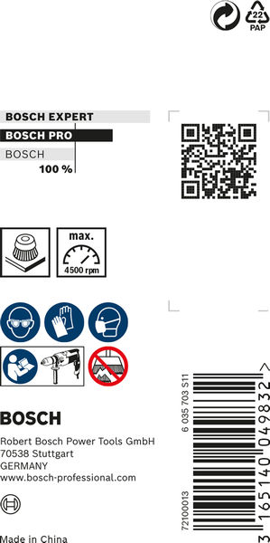 PRO&nbsp;Metal clean Topfbürste, gerader Schaft, 50 x 0,2&nbsp;mm Produktbild img3 L