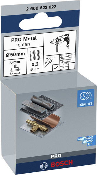 PRO&nbsp;Metal clean Topfbürste, gerader Schaft, 50 x 0,2&nbsp;mm Produktbild img2 L