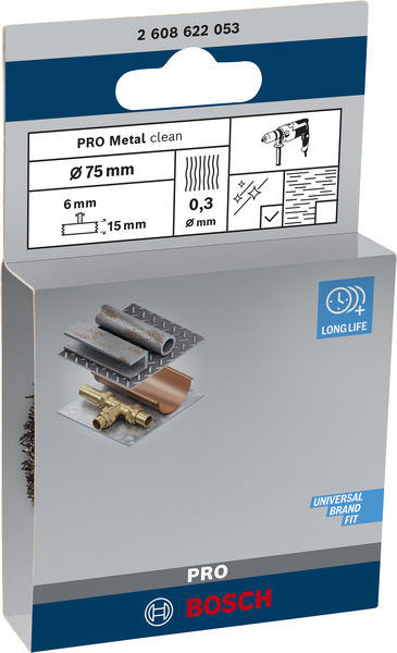 PRO Metal clean Scheibenbürste, gerader Schaft, 75 x 0,3&nbsp;mm Produktbild img2 L