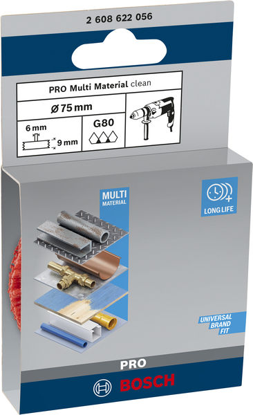 PRO Multi Material clean Scheibenbürste, gerader Schaft, 75 x 1&nbsp;mm Produktbild img2 L
