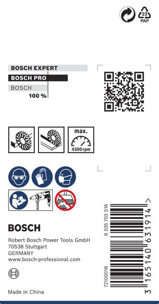 PRO Metal clean Scheibenbürste, gerader Schaft, 50 x 0,2&nbsp;mm Produktbild img3 L