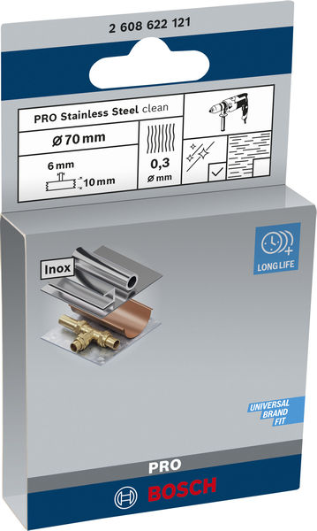 PRO Stainless Steel clean Scheibenbürste, gerader Schaft, 70 x 0,3&nbsp;mm Produktbild img2 L