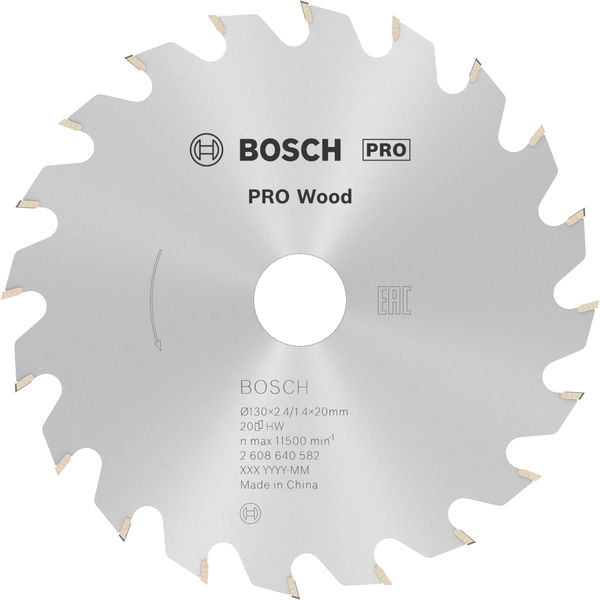 PRO Wood Kreissägeblatt, 130&nbsp;x&nbsp;2,4&nbsp;x&nbsp;20&nbsp;mm, Z20 Produktbild img1 L