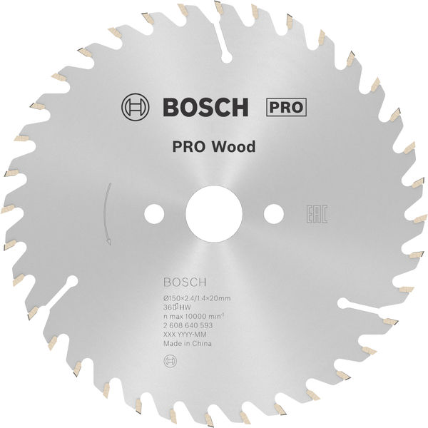 PRO Wood Kreissägeblatt, 150&nbsp;x&nbsp;2,4&nbsp;x&nbsp;20&nbsp;mm, Z36 Produktbild img1 L
