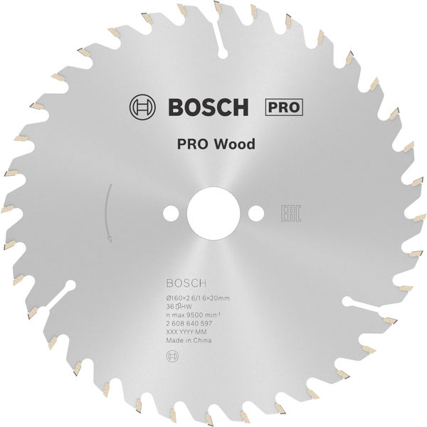 PRO Wood Kreissägeblatt, 160&nbsp;x&nbsp;2,6&nbsp;x&nbsp;20&nbsp;mm, Z36 Produktbild img1 L