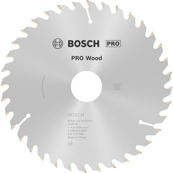 PRO Wood Kreissägeblatt, 165&nbsp;x&nbsp;2,6&nbsp;x&nbsp;30&nbsp;mm, Z36 Produktbild img1 L