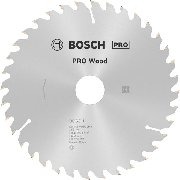 PRO Wood Kreissägeblatt, 184&nbsp;x&nbsp;2,6&nbsp;x&nbsp;30&nbsp;mm, Z36 Produktbild img1 L