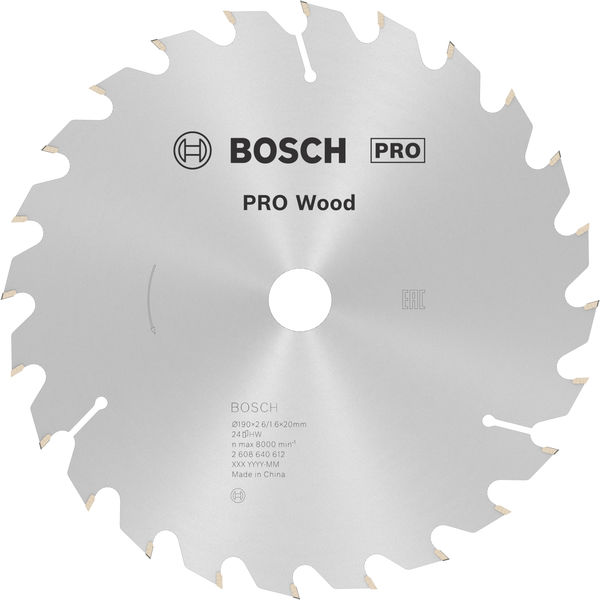 PRO Wood Kreissägeblatt, 190&nbsp;x&nbsp;2,6&nbsp;x&nbsp;20&nbsp;mm, Z24 Produktbild img1 L