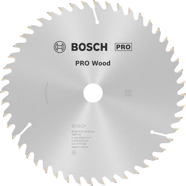 PRO Wood Kreissägeblatt, 190&nbsp;x&nbsp;2,6&nbsp;x&nbsp;20&nbsp;mm, Z48 Produktbild img1 L