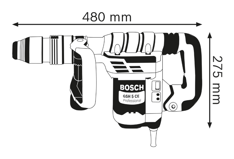 Schlaghammer mit SDS max GSH 5 CE im Handwerkerkoffer Produktbild img3 L