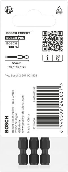 PRO Torx Impact Bit Set, T10, T15, T20, 55&nbsp;mm, 3-tlg. Produktbild img4 L