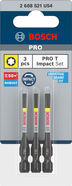 PRO Torx Impact Bit Set, T10, T15, T20, 55&nbsp;mm, 3-tlg. Produktbild img3 L