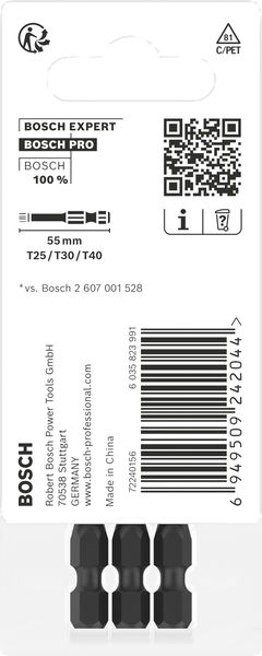 PRO T Impact Bit Set, T25, T30, T40, 55 mm, 3-tlg Produktbild img4 L