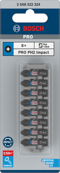 PRO Phillips Impact Bit, PH2, 25&nbsp;mm, 8-tlg. Produktbild img3 L