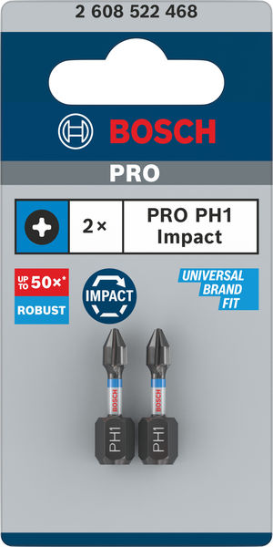 PRO Phillips Impact Bit, PH1, 25&nbsp;mm, 2-tlg. Produktbild img3 L