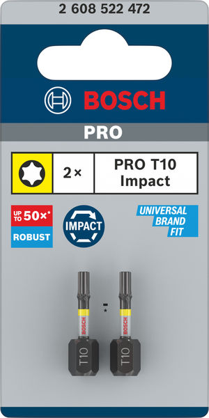 PRO Torx Impact Bit, T10, 25&nbsp;mm, 2-tlg. Produktbild img3 L