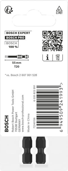 PRO Torx Impact Bit, T20, 55&nbsp;mm, 2-tlg. Produktbild img4 L